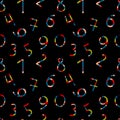 pattern with bright numbers Royalty Free Stock Photo